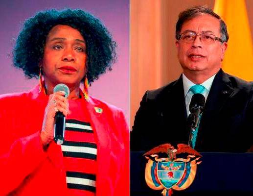La exministra del Deporte, María Isabel Urrutia, y el presidente Gustavo Petro. FOTO: CORTESÍA