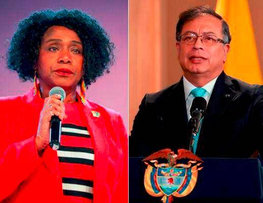 La exministra del Deporte, María Isabel Urrutia, y el presidente Gustavo Petro. FOTO: CORTESÍA