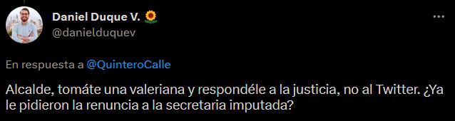 Quintero y Uribe volvieron a agarrarse en redes sociales