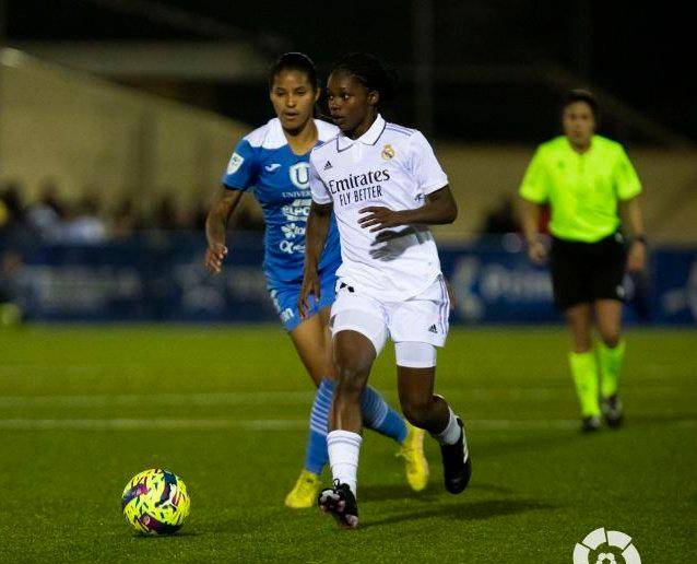 Linda Caicedo estuvo cerca de 20 minutos en el terreno de juego. Ingresó al 74 y mostró buena sincronía con sus compañeras. FOTO @Laliga 