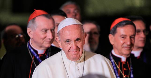 En el segundo semestre de 2017 el Papa Francisco visitó a Colombia y en aquella oportunidad, entre otros lugares del país, estuvo en Medellín. En esta imagen de referencia aparece en su visita a la Nunciatura Apostólica, en Bogotá, en ese mismo año. FOTO colprensa