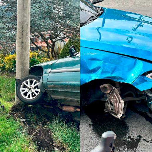 General (r) Rodolfo Palomino fue víctima de accidente de tránsito, del que salió ileso. Foto: Twitter @GeneralPaliomino. 