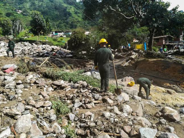 El alcalde de Bello reporta además dos personas heridas. Foto: Manuel Saldarriaga