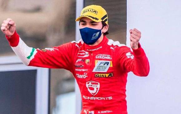Sebastián Montoya celebra su segunda victoria en la Fórmla Asiática. FOTO CORTESÍA