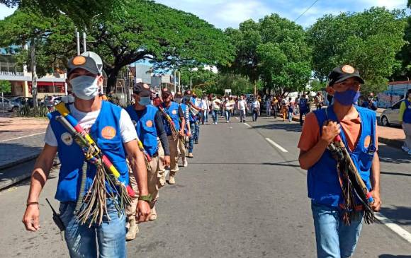 Campesinos, indígenas, sindicatos y otras organizaciones marcharon desde el Catatumbo hasta Cúcuta. FOTO: Cortesía Ascamcat