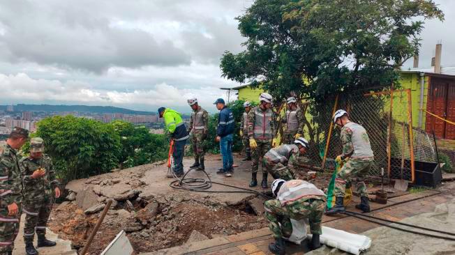 Más de 23 casas están en riesgo debido a las fuertes lluvias presentadas en la ciudad, y a lo largo del país. Foto: Idiger. 