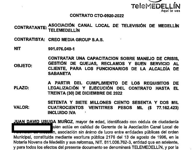 En el contrato se pactó que la capacitación era de solo 4 horas