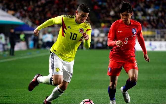 James Rodríguez tuvo un buen partido y lideró a la Tricolor ante los coreanos. FOTO: GETTY