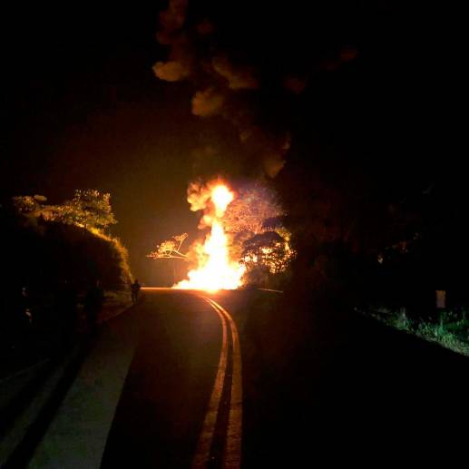 Imagen de referencia sobre la explosión de un oleoducto. La imagen no corresponde ni al lugar ni a la fecha de los hechos. FOTO: COLPRENSA