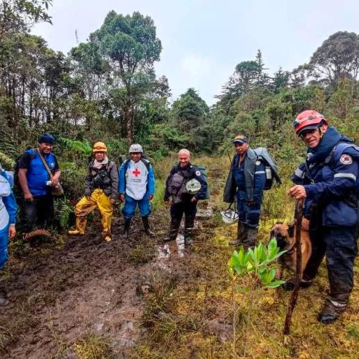 Tres de los extraviados lograron salir primero y avisarle a los organismos de socorro la ubicación de los demás desaparecidos. FOTO CORTESÍA UNGRD