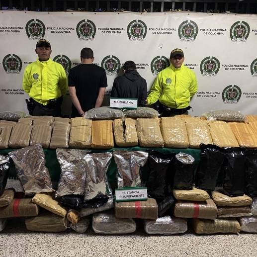 Los sospechosos tendrían un prontuario criminal de más de diez años, según la Policía. FOTO: CORTESÍA POLICÍA MEVAL