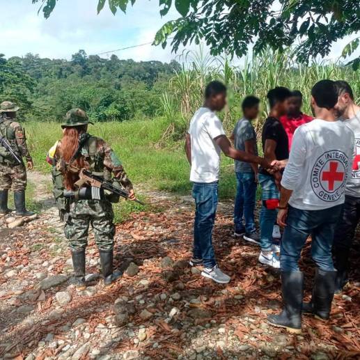 Los siete liberados estaban en buenas condiciones de salud. FOTO CORTESÍA 