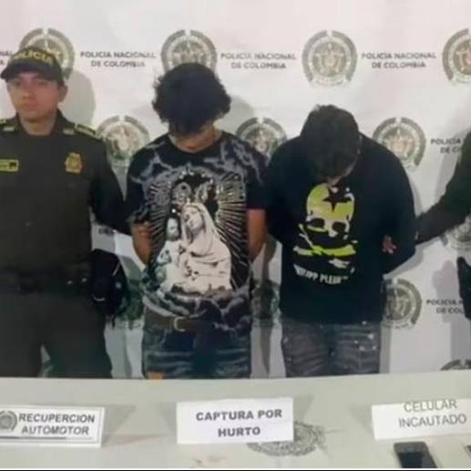 Los delincuentes de 22 años deberán responder por hurto calificado y agravado. FOTO: CORTESÍA