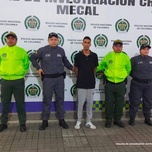 Andrés Felipe Holguín Cortés fue capturado este 17 de mayo en un barrio de Palmira (Valle). FOTO CORTESÍA FISCALÍA 