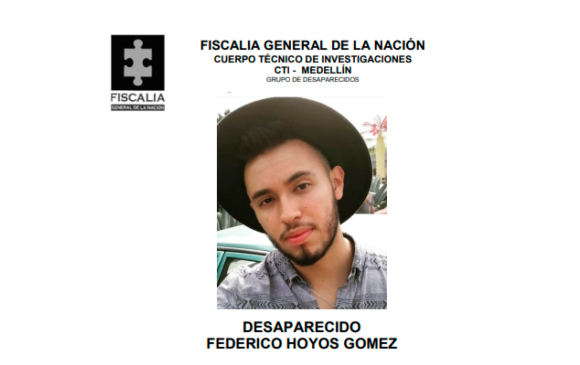 Las autoridades habilitaron varias líneas de atención para recibir información sobre el paradero del joven universitario. FOTO: CORTESÍA FISCALÍA.