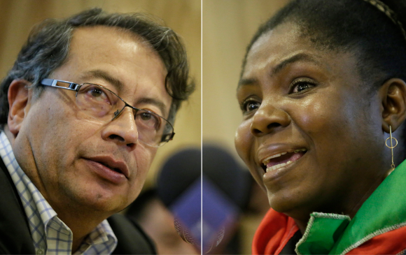 Gustavo Petro y Francia Márquez son precandidatos presidenciales por el Pacto Histórico. FOTOS: COLPRENSA
