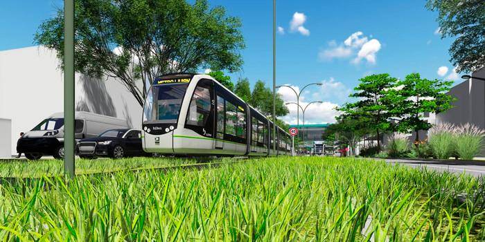 El Metro de la 80 se construirá de norte a sur y conectará las estaciones Caribe y Aguacatala. FOTO: CORTESÍA