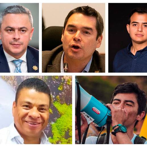 Arriba: Juan Camilo Restrepo, Jaime Cuartas y Andrés Tobón; abajo: Juan Fernando Álvarez y Anderson Castaño. FOTOS EL COLOMBIANO y Cortesía