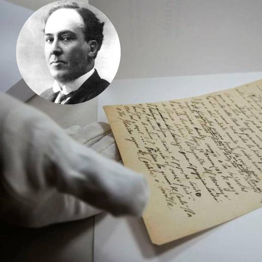 El manuscrito fue encontrado en los archivos del secretario del hermano de Antonio Machado. Foto: Tomada del Twitter de Diario de Burgos.