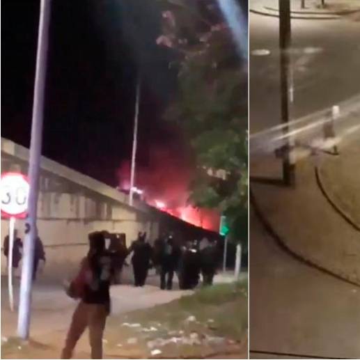 Civiles incumplieron la medida de toque de queda en el Bajo Cauca y causaron desmanes en varios municipios de la subregión. FOTO: CAPTURAS DE VIDEO