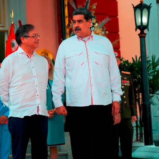 El presidente de Colombia, Gustavo Petro y su homólogo en Venezuela, Nicolás Maduro se reunirán por quinta vez en ese país. FOTO: Colprensa