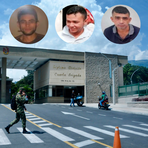 En la imagen alias Zarco y Discovery, cabecillas del Clan del Golfo, y alias Libardo o Huevo, cabecilla de las disidencias de las Farc, quienes se fugaron de un batallón de la Carta Brigada. FOTO CORTESÍA 