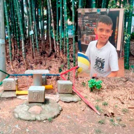 Juan Manuel, de 11 años, falleció mientras jugaba en el parque infantil del barrio Belalcázar. FOTO Julio César Herrera 