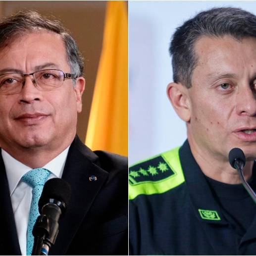 El presidente Petro dijo que el general Sanabria “ha sido respetuoso” en su actuar como director de la Policía. FOTOS: COLPRENSA