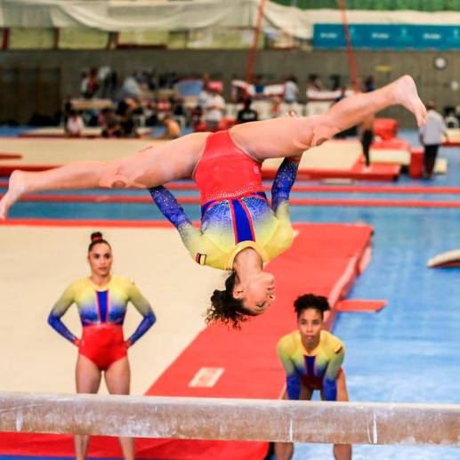La Selección Colombia de gimnasia está integrada por diez deportistas, cuatro de ellos son antioqueños. FOTO ESNEYDER GUTIÉRREZ 