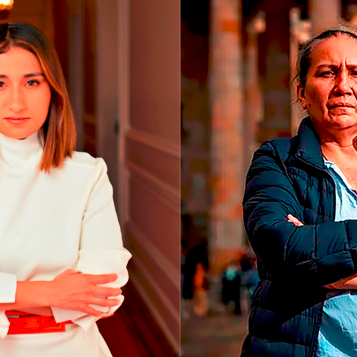 La jefa de gabinete, Laura Sarabia, y la exniñera, Marelbys Meza. FOTO: CORTESÍA