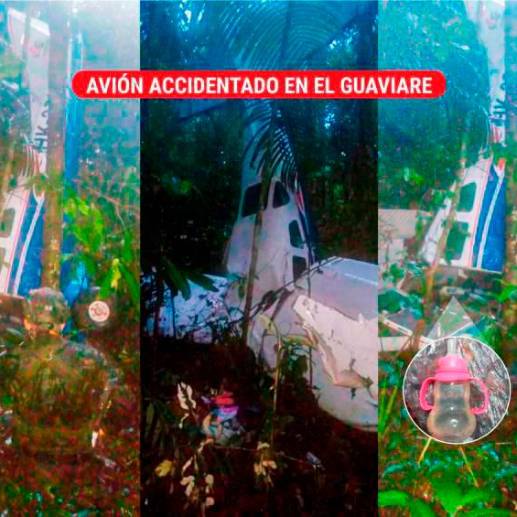 El avión se accidentó el 1 de mayo en la selva entre Guaviare y Caquetá. FOTOS AEROCIVIL 