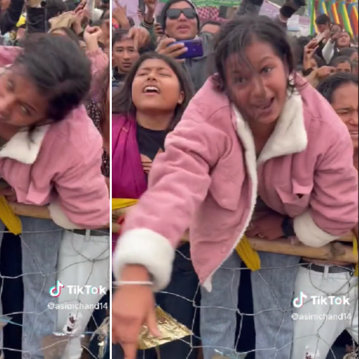 El concierto era de la reconocida cantante Eleena Chauhan. FOTO: Tiktok