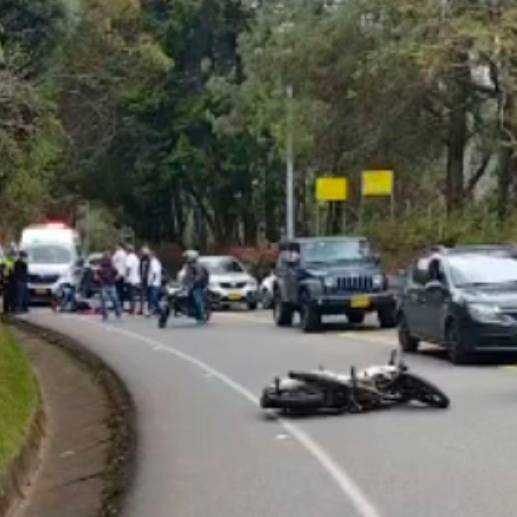 En la variante a Palmas, en Rionegro, se presentó la muerte más reciente de un motociclista en las vías. FOTO: CORTESÍA