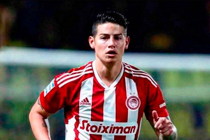James Rodríguez llegó al Olympiacos el 15 de septiembre de 2022. FOTO: EFE