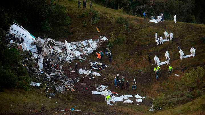 La imagen del siniestro de Chapecoense hace 6 años. FOTO ARCHIVO EFE
