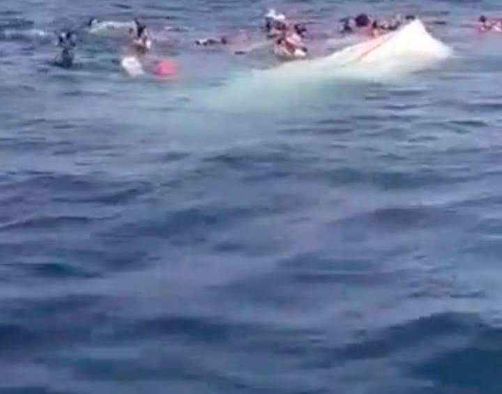 El accidente se reportó cerca al sector de Playa Blanca en Cartagena. FOTO: CAPTURA DE VIDEO