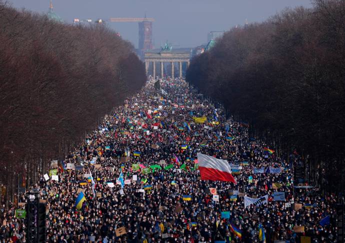 En Berlín, Alemania, se dio la mayor concentración de personas. Foto: Getty