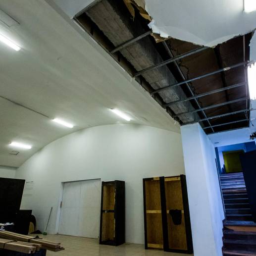 Decenas de obras debieron ir a restauración tras el aguacero. 