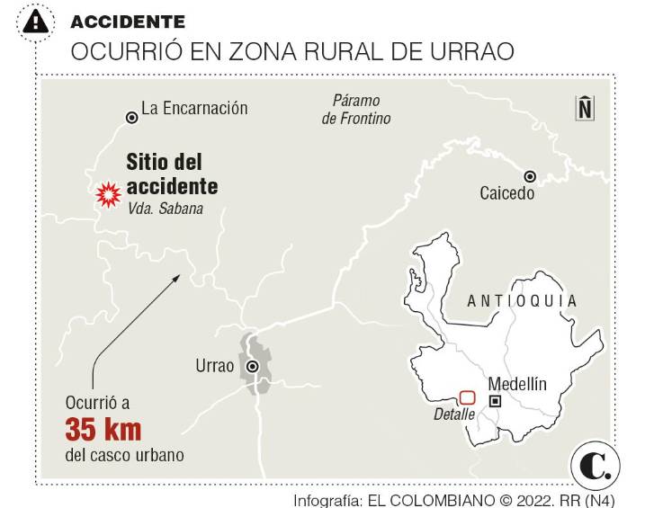 Terrible volcamiento de un bus escalera en Urrao: una persona murió