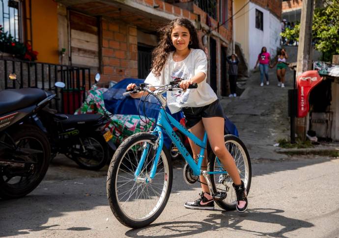 También hubo quienes estrenaron bicicleta, un regalo que nunca pasa de moda. Foto: Carlos Velásquez