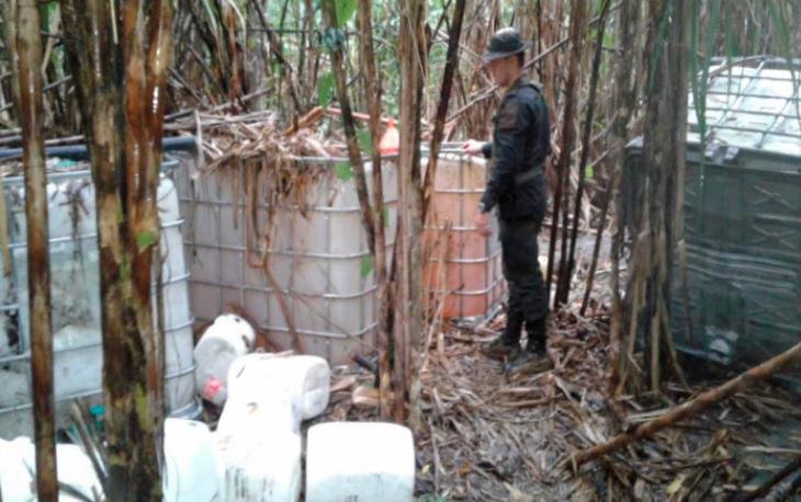 La finca de Fredonia fue allanada en su momento y Ecopetrol retiró la válvula clandestina del poliducto. FOTO: CORTESÍA.