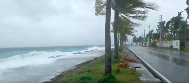 Vientos de hasta 100 km7h se sienten en la isla de San Andrés. FOTO: TOMADA DE TWITTER @UNGRD