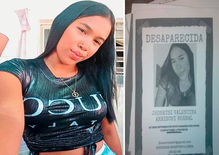 Ella es Jhonetsi Arriechi Bernal, cuya foto se publica con autorización del papá. FOTOS: CORTESÍA