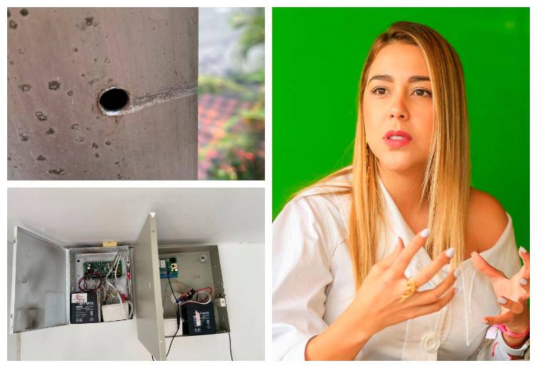 La precandidata hizo la denuncia del ingreso forzado a su sede de campaña. FOTOS Cortesía