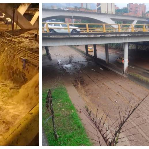 La emergencia se produjo hacia las 11:43 de la noche del pasado miércoles, por la ruptura de un tubo de agua. FOTOS: CORTESÍA Y JULIO CÉSAR HERRERA