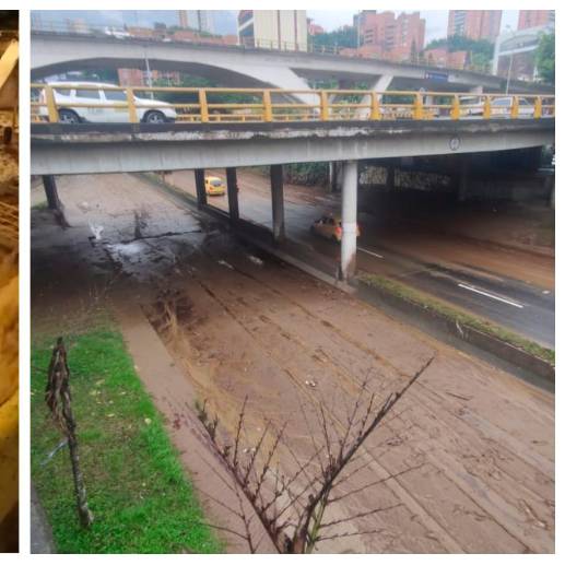 La emergencia se produjo hacia las 11:43 de la noche del pasado miércoles, por la ruptura de un tubo de agua. FOTOS: CORTESÍA