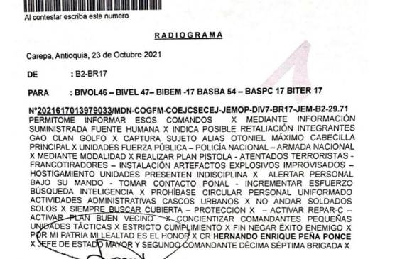 $!Alias Otoniel tiene siete sentencias condenatorias y dos circulares rojas de Interpol. FOTO<b><span class=mln_uppercase_mln> cortesía</span></b>