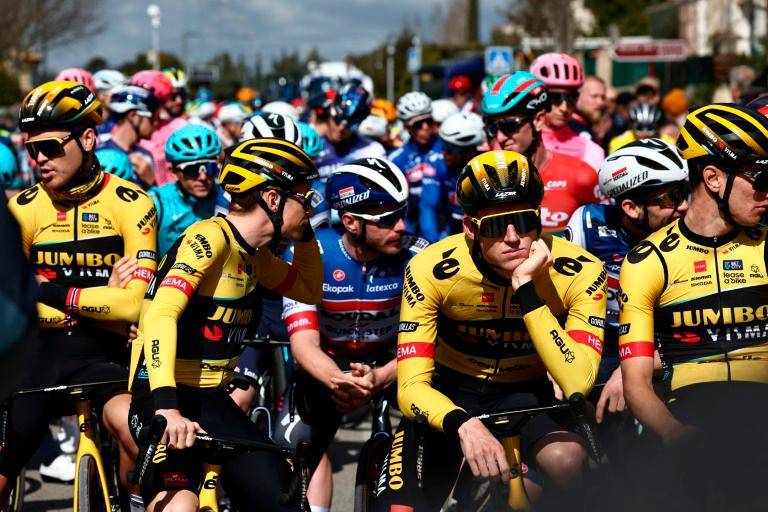 El Jumbo Visma ha sido uno de los equipos que más se ha desatacado en lo que va de la carrera. Ganaron la contrarreloj por equipos de la primera etapa. FOTO: TOMADA DEL TWITTER DE @DgtReport