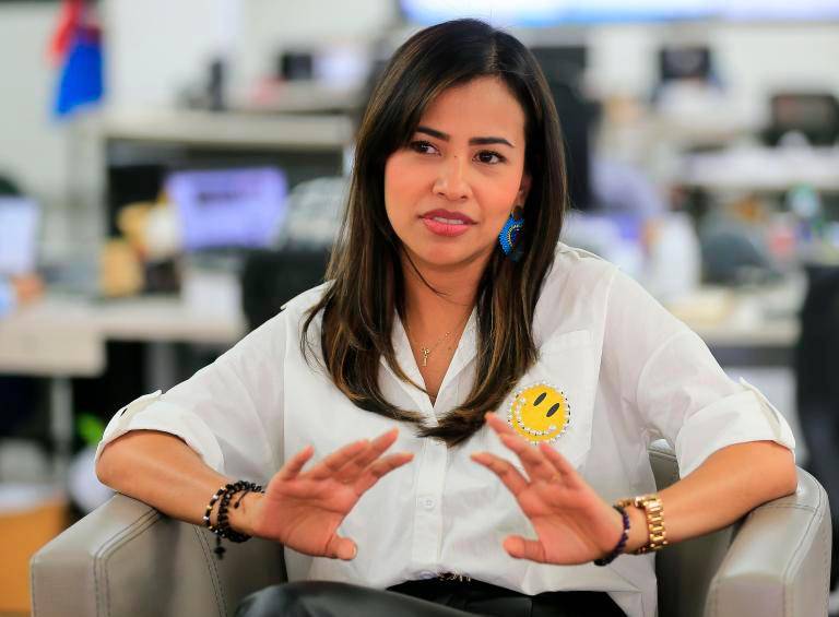 Aguinaga, ahora candidata y luego de las polémicas que tuvo con el Centro Democrático, dice que su marcha siempre ha sido la independencia. FOTO esneyder gutiérrez
