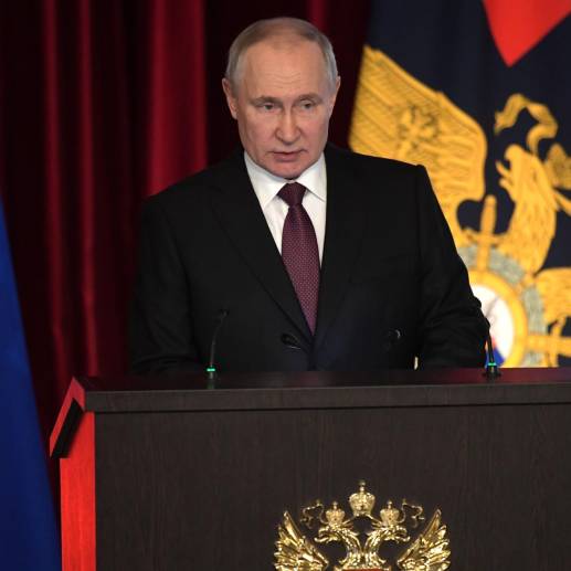 Según la CPI, los delitos de los que se acusa al presidente de Rusia ocurrieron al menos desde el 24 de febrero de 2022 en el “territorio ocupado de Ucrania”. FOTO: EFE
